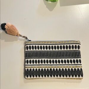 Black and White Patterned Clutch